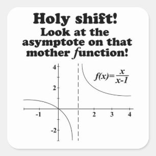 Superskojet Heliga Shift! Math Joke' Sticker Fyrkantigt Klistermärke
