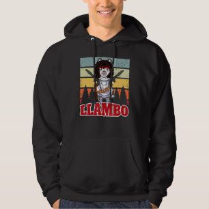 Superskojet Llambo Militär Llama Commando Present Hoodie