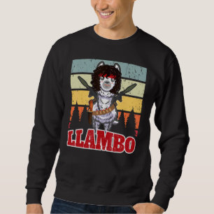Superskojet Llambo Militär Llama Commando Present Lång Ärmad Tröja