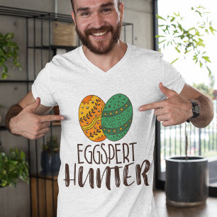 Superskojet påsk Pun Funny Eggspert Hunter Quote T Shirt