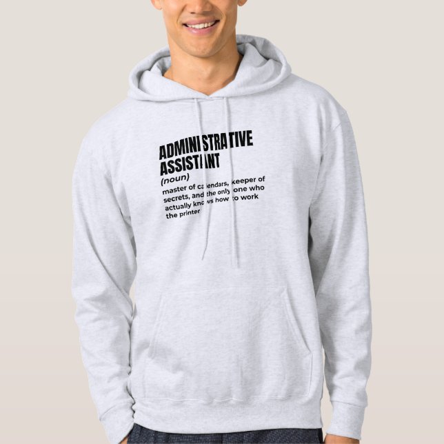 Superskojets administrativa assistentdesign hoodie (Framsida)