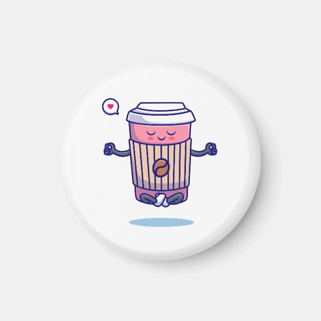 Superskojets Tecknad Kaffetecken Magnet (Framsidan)