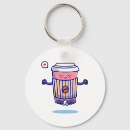 Superskojets Tecknad Kaffetecken Nyckelring