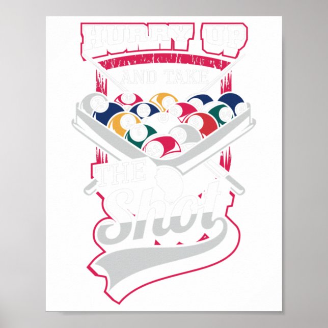 Superskojets utformning för nooker och 8 ll Bassän Poster (Framsidan)