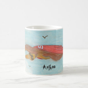 Supersloth-flygning med rubriken 'Anyhoo' Kaffemugg