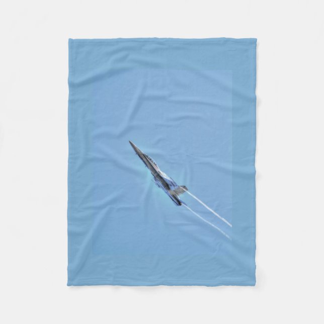 Supersonic Airforce Jet-Fighter Designer Gift Fleecefilt (Framsidan)