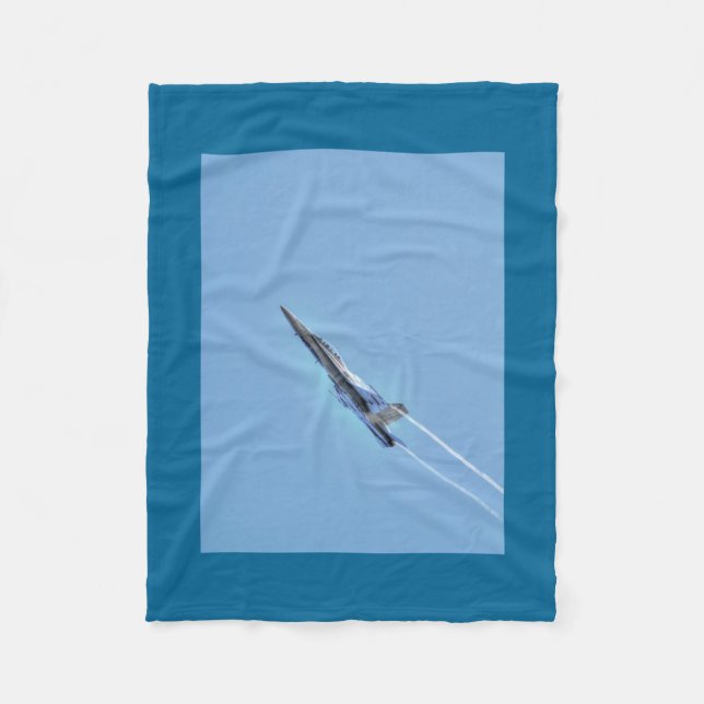 Supersonic Airforce Jet-Fighter Designer Gift Fleecefilt (Framsidan)