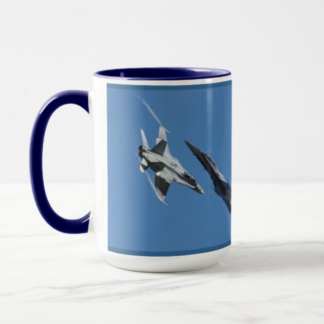 Supersonic Airforce Jet-Fighter Designer Gift Mugg (Vänster)