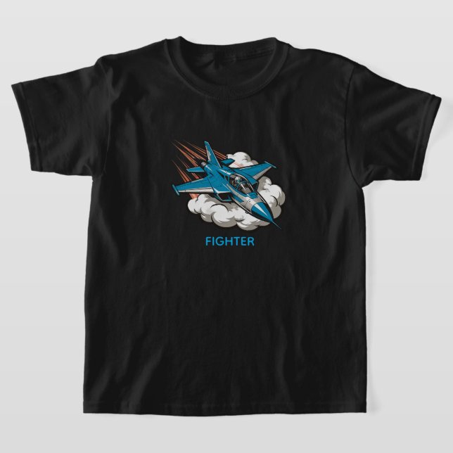 Supersonic Fighter Jet – High-Speed Power Aviation T Shirt (Laydown)