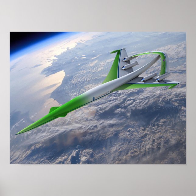 Supersonic Grönt Maskin Poster (Framsidan)