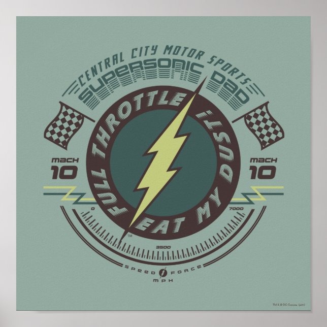 Supersonic Pappa - Central City Motor Sports Poster (Framsidan)