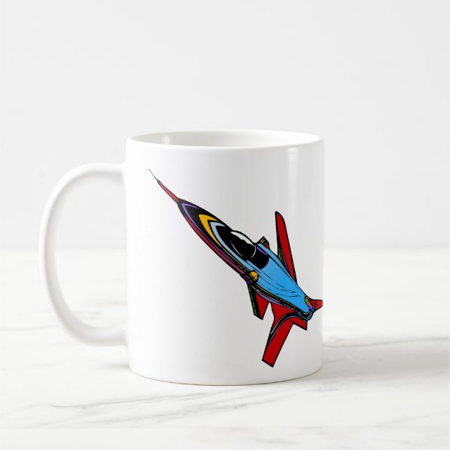 Supersonifierad flygvapnets Jet-Fighter-design för Kaffemugg (Vänster)