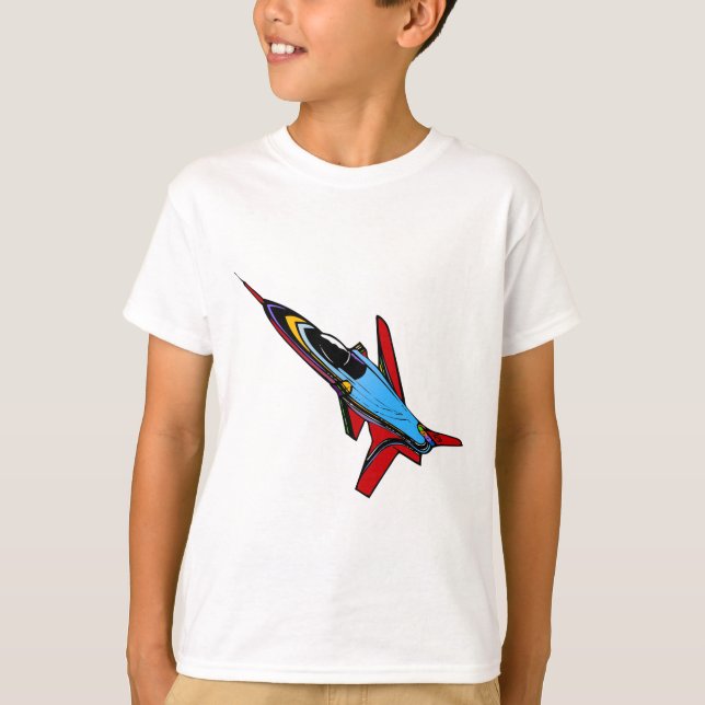 Supersonifierad flygvapnets Jet-Fighter-design för Tee Shirt (Framsida)