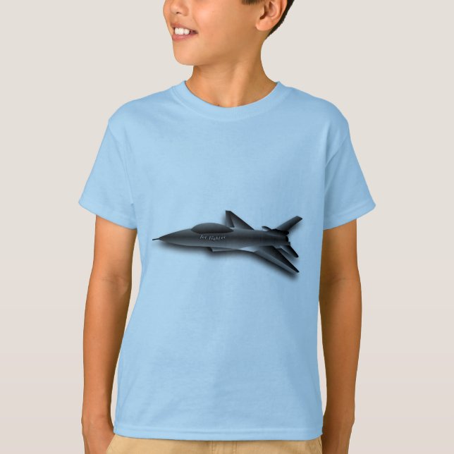 Supersonifierad flygvapnets Jet-Fighter-design för Tee Shirt (Framsida)