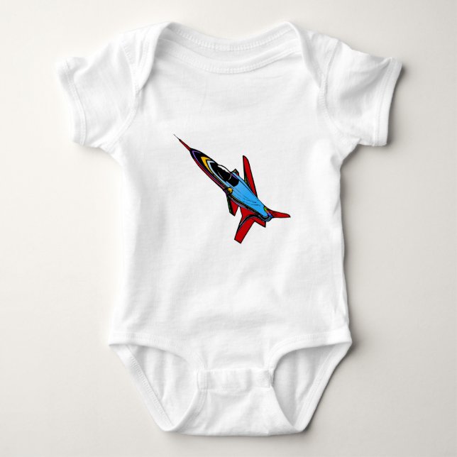 Supersonifierad flygvapnets Jet-Fighter-design för Tee Shirt (Framsida)