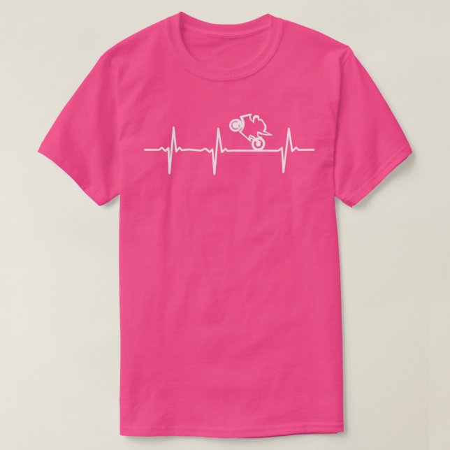 Supersportsman Heartslag Motorcykel Wheelie T Shirt (Design framsida)