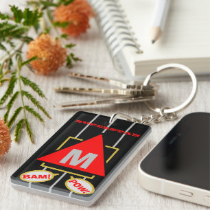 Superstar Cartoon Monogram Svart Röd