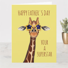 Superstar-Giraff, coolt fadersdags-kort Kort