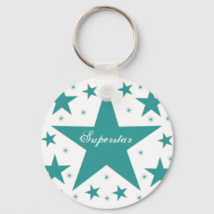 Superstar Keychain, Teal Nyckelring