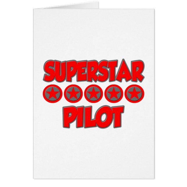 Superstar Pilot Hälsningskort (Framsidan)
