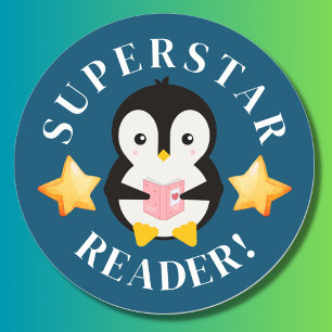 Superstar Reader Award för lärare i klassrum Runt Klistermärke