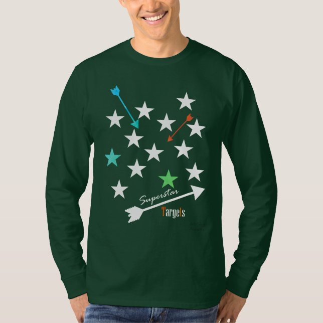 Superstar Siktar på Stjärnor Pilar Funky T-Shirt (Framsida)