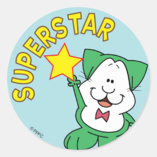 Superstar Sticker Runt Klistermärke