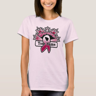 Superstar Survivor Custom Name Head och Nacke Canc Tee Shirt