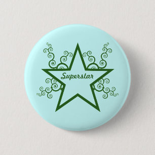 Superstar Swirls Button, Forest Grönt Knapp