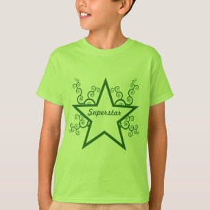Superstar Swirls Kids Shirt, Forest Grönt Tee