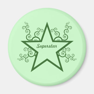 Superstar Swirls Magnet, Forest Grönt Magnet