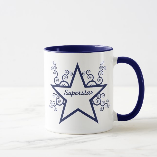Superstar Swirls Mugg, Mörk blått Mugg (Höger)
