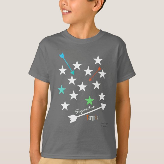 Superstar Targets Stars Arrows Funky T-Shirt (Framsida)