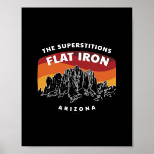 Superstition Flat Iron Arizona Berg Vandring Poster