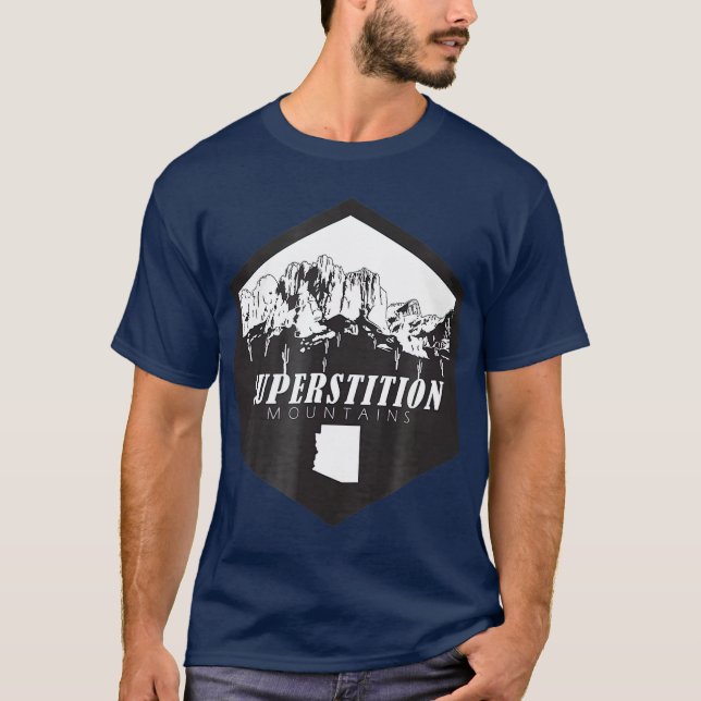 Superstition Mountain ARIZONA HIKING T Shirt (Framsida)