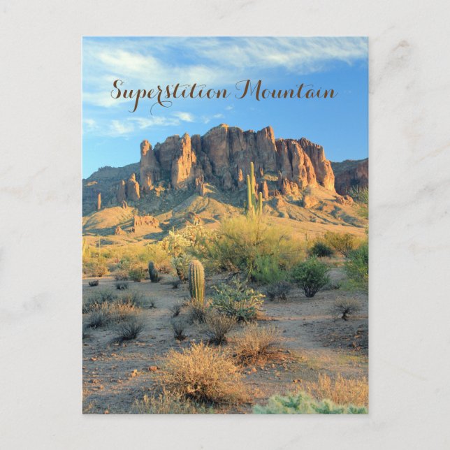 Superstition Mountain Arizona vycard Vykort (Framsida)