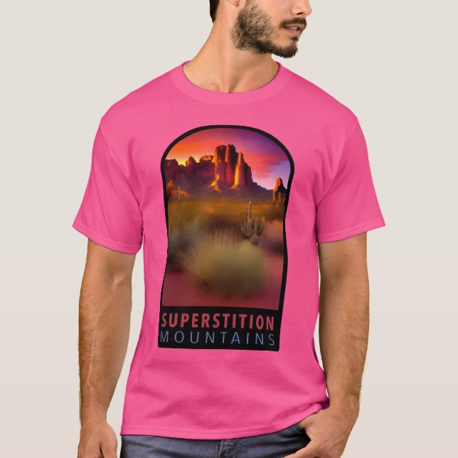 Superstition Mountains Arizona Active T Shirt (Framsida)