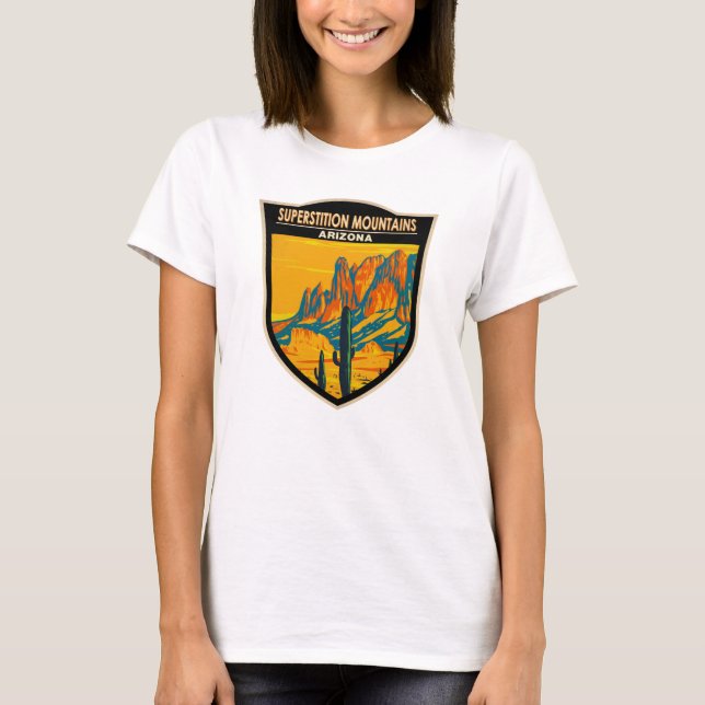 Superstition Mountains Arizona Vintage T Shirt (Framsida)