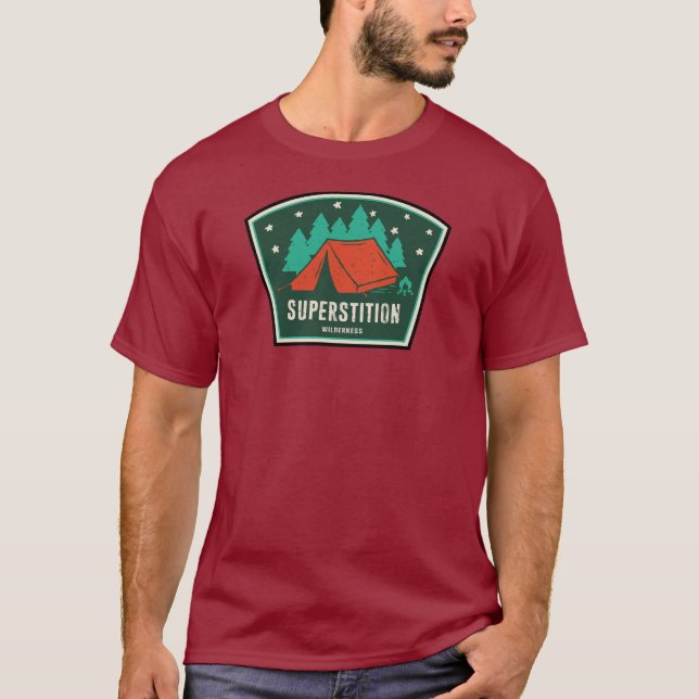 Superstition Wilderness Arizona Camping T Shirt (Framsida)
