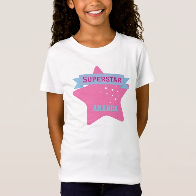 Superstjärna med eget namn t shirt (Framsida)