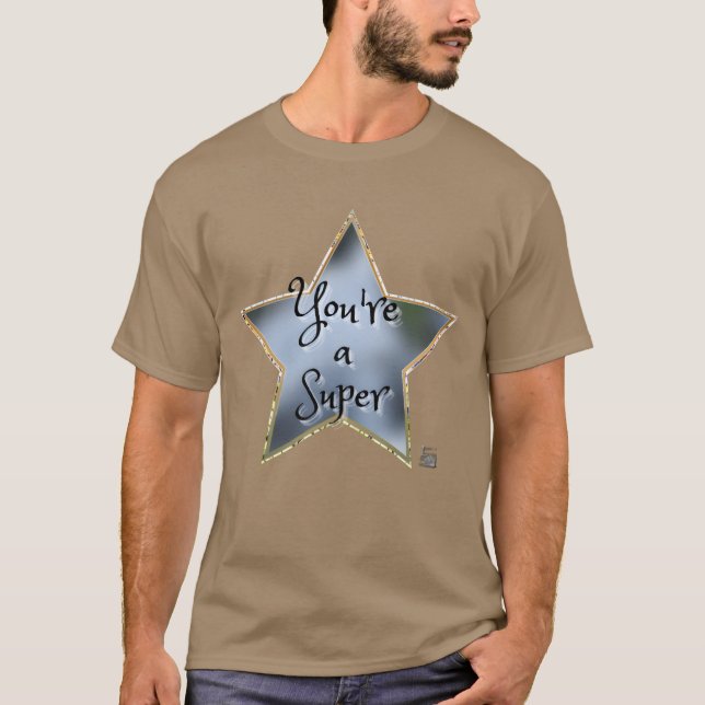 Superstjärna retro t shirt (Framsida)
