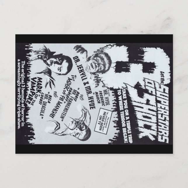 Superstjärnor på SHOCK-vykort Vykort (Framsida)