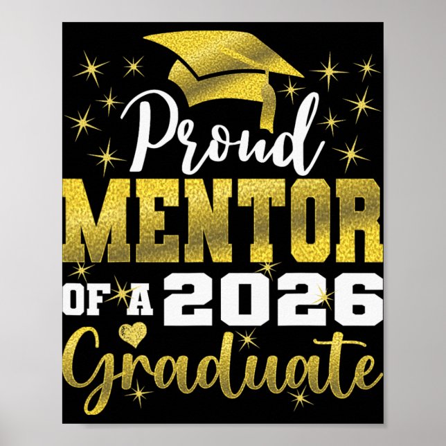 Superstolt mentor för 2026 års examen Seniorutexam Poster (Framsidan)