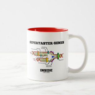 Supertaster Genes Inside (DNA-replikering) Två-Tonad Mugg