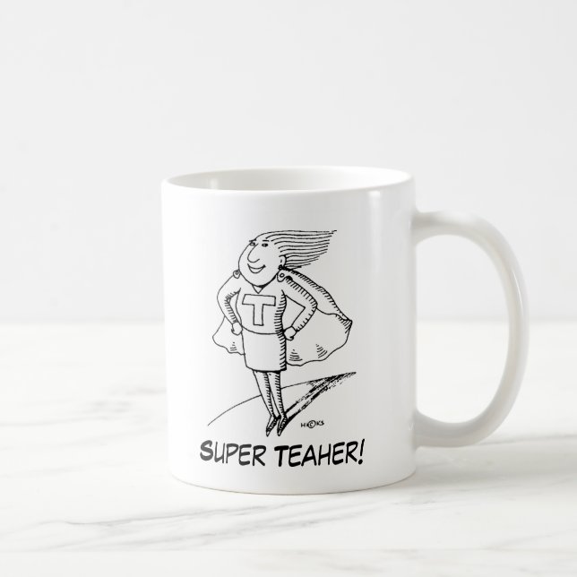 superteacher toppna Teaher! , Toppen lärare Moto… Kaffemugg (Höger)