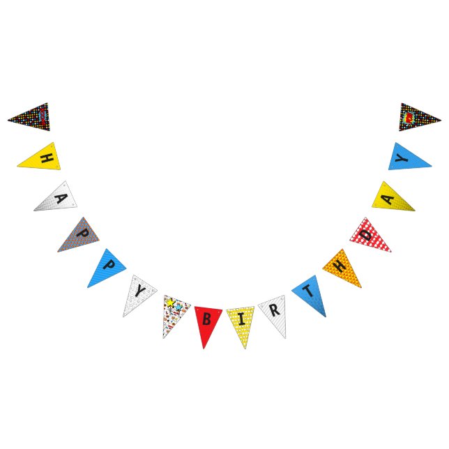 Superthea Grattis på födelsedagen Banner Vimplar (Alla)