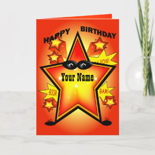 Superthea Star Grattis på födelsedagen Card Kort