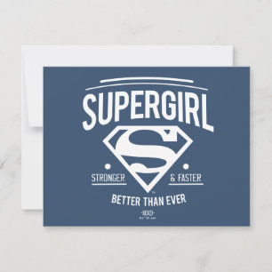 Supertjej bättre än någonsin Retro-grafik Anteckningskort