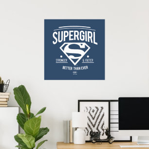 Supertjej bättre än någonsin Retro-grafik Poster