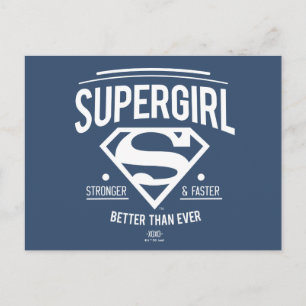 Supertjej bättre än någonsin Retro-grafik Vykort